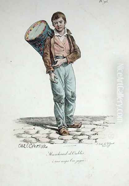 The Pastry Seller, number 94 from The Cries of Paris series, engraved by Francois Seraphin Delpech 1778-1825 - view 1