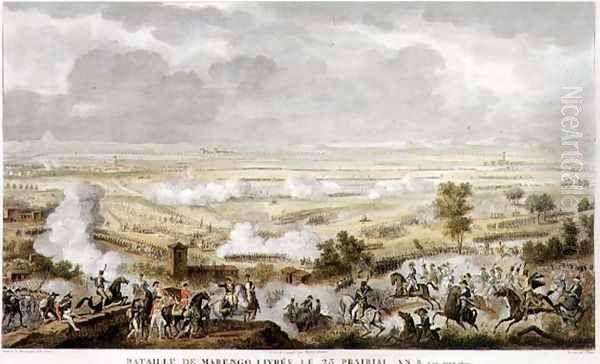The Battle of Marengo, 23 Prairial, Year 8 12 June 1800 engraved by Jean Duplessi-Bertaux 1747-1819 by Carle Vernet
