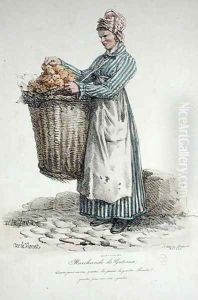 The Cake Seller, number 34 from The Cries of Paris series, engraved by Francois Seraphin Delpech 1778-1825 by Carle Vernet