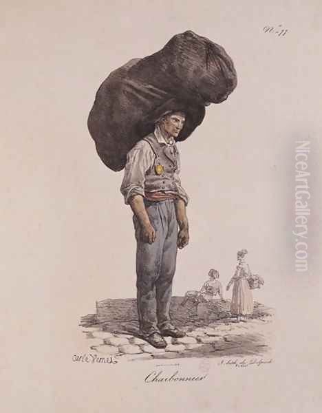 The Collier, number 11 from The Cries of Paris series, engraved by Francois Seraphin Delpech 1778-1825 - view 1