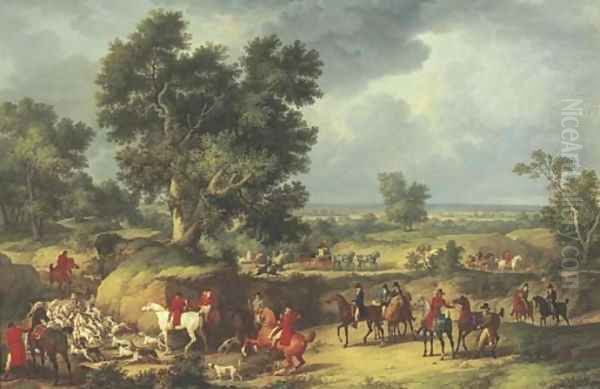 Chasse a courre A stag hunt - view 1