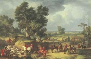 Chasse a courre A stag hunt by Carle Vernet