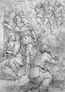 Abraham and the Three Angels by Giorgio Vasari