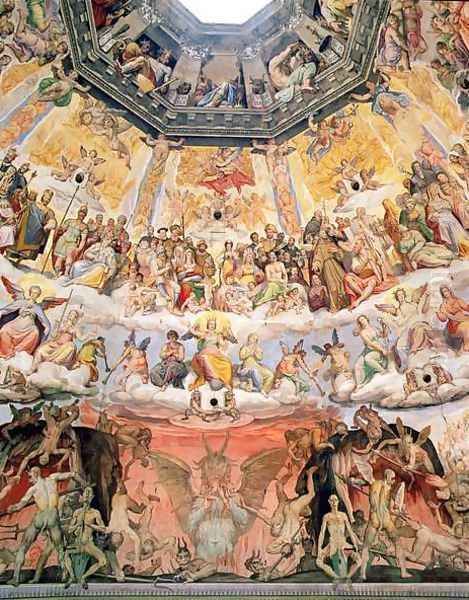The Last Judgement, detail from the cupola of the Duomo, 1572-79 - view 1