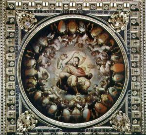 Apotheosis of Cosimo I de' Medici (1519-74) from the ceiling of the Salone dei Cinquecento, 1565 by Giorgio Vasari