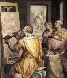St Luke Painting the Virgin (detail) after 1565 by Giorgio Vasari