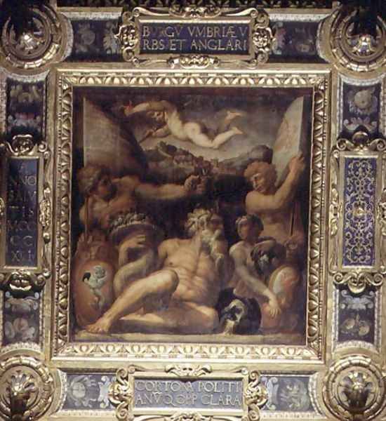 Allegory of the Cortona and Montepulciano regions from the ceiling of the Salone dei Cinquecento, 1565 - view 1