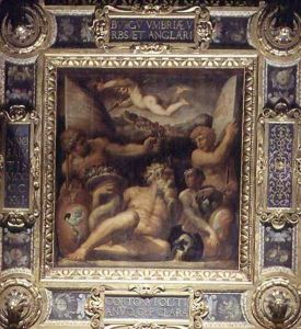 Allegory of the Cortona and Montepulciano regions from the ceiling of the Salone dei Cinquecento, 1565 by Giorgio Vasari