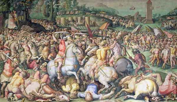 The Defeat of the Pisans at the tower of San Vincenzo, from the Salone dei Cinquecento, 1569 - view 1