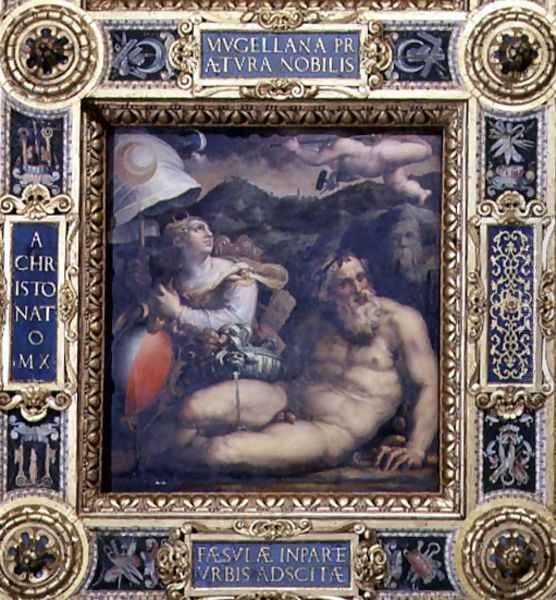 Allegory of the town of Fiesole from the ceiling of the Salone dei Cinquecento, 1565 - view 1