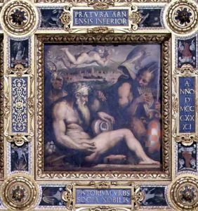 Allegory of the town of Pistoia from the ceiling of the Salone dei Cinquecento, 1565 by Giorgio Vasari
