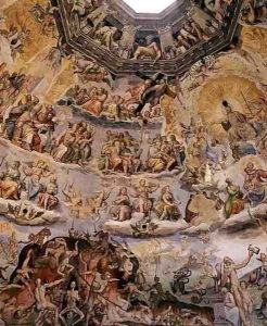 The Last Judgement, detail from the cupola of the Duomo, 1572-79 4