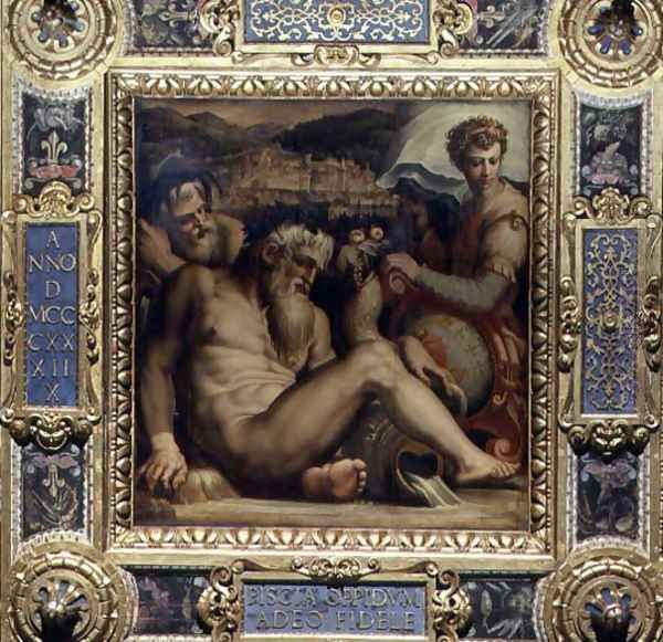 Allegory of the town of Pescia from the ceiling of the Salone dei Cinquecento, 1565 - view 1