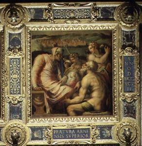 Allegory of the village of San Giovanni Valdarno from the ceiling of the Salone dei Cinquecento, 1565 by Giorgio Vasari
