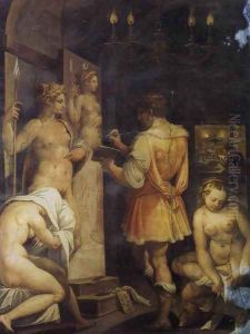 The Studio of the Painter by Giorgio Vasari