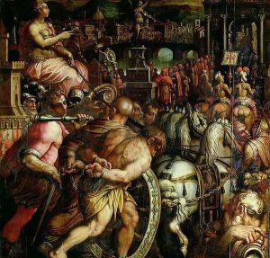 The Triumph after the War with Pisa from the ceiling of the Salone dei Cinquecento, 1565