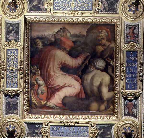 Allegory of the town of San Miniato and the Lower Valdarno from the ceiling of the Salone dei Cinquecento, 1565 - view 1