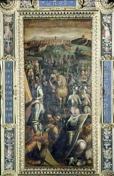 The Capture of Casole from the ceiling of the Salone dei Cinquecento, 1565 - view 1