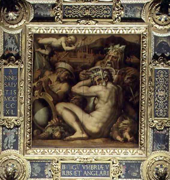 Allegory of the towns of Sansepolcro and Anghiari from the ceiling of the Salone dei Cinquecento, 1565 - view 1