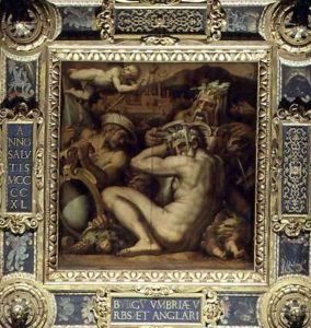 Allegory of the towns of Sansepolcro and Anghiari from the ceiling of the Salone dei Cinquecento, 1565 by Giorgio Vasari