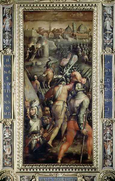 The Battle of Barbagianni from the ceiling of the Salone dei Cinquecento, 1565 - view 1