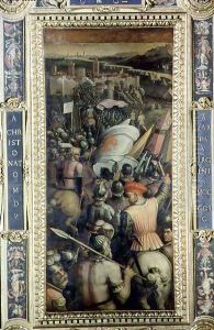 The Capture of Cascina from the ceiling of the Salone dei Cinquecento, 1565 by Giorgio Vasari