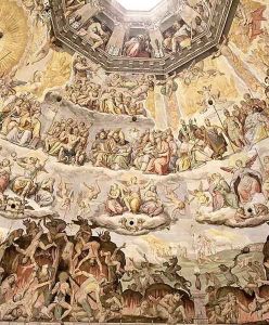 The Last Judgement, detail from the cupola of the Duomo, 1572-79 7