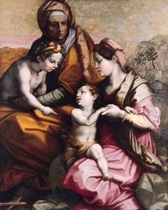 The Madonna and Child, Saint Elisabeth and the Infant Saint John the Baptist by Giorgio Vasari