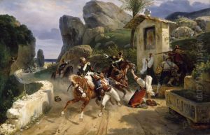 Italian Brigands Surprised by Papal Troops, 1831