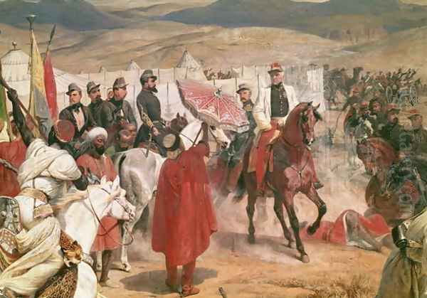 Marshal Thomas Bugeaud 1784-1849 and Colonel Joseph Vantini Yousouf 1808-66 During the Conquest of Algeria, 1846 - view 1