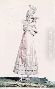 Summer Dress, fashion plate from Incroyables et Merveilleuses, engraved by Georges Jacques Gatine 1773-1831, c.1815
