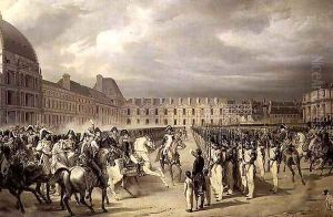 Napoleon Reviewing the Guard in the Place du Carrousel in 1808-9, c.1841-42 by Horace Vernet