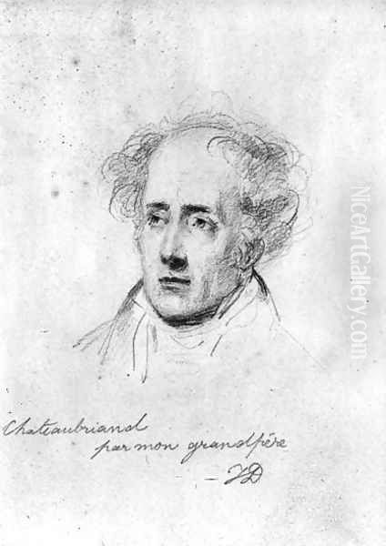 Portrait of Francois Rene 1768-1848 Vicomte de Chateaubriand, c.1829 - view 1