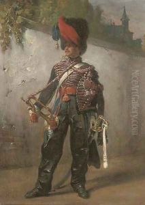 A trumpeter from the 9th regiment of the French Hussars, circa 1820 by Horace Vernet