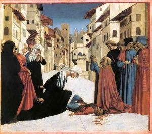 St Zenobius Performs a Miracle (predella 4) c. 1445 by Domenico Veneziano