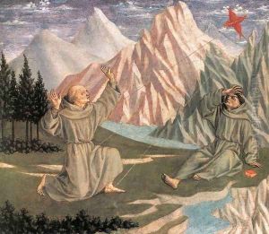 The Stigmatization of St Francis (predella 1) c. 1445 by Domenico Veneziano