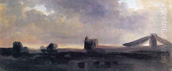 Ruins on a Plain at Twilight - view 1