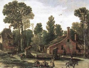 Ferry Boat (detail) by Esaias Van De Velde