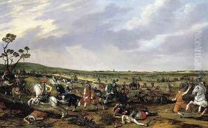 Battle Scene in an Open Landscape 1614 by Esaias Van De Velde