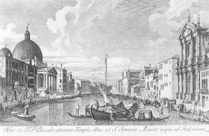 The Canal Grande with San Simeone Piccolo and the Scalzi 1742 by Antonio Visentini