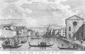 The Canal Grande from Santa Croce to the East 1742