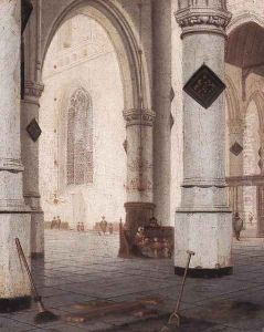 Church Interior by Hendrick Van Vliet