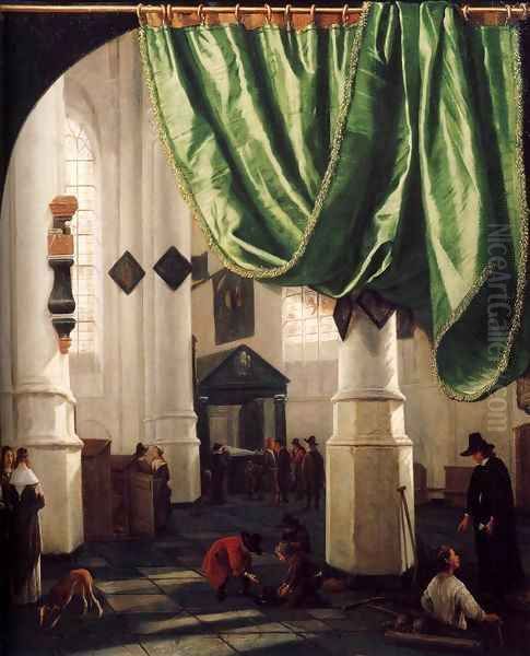 Interior of the Oude Kerk, Delft, with the Tomb of Piet Hein - view 1