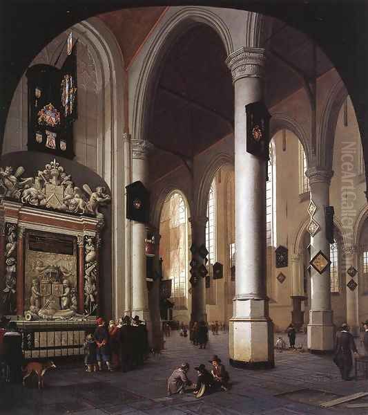 Interior of the Oude Kerk, Delft, with the Tomb of Admiral Tromp - view 1