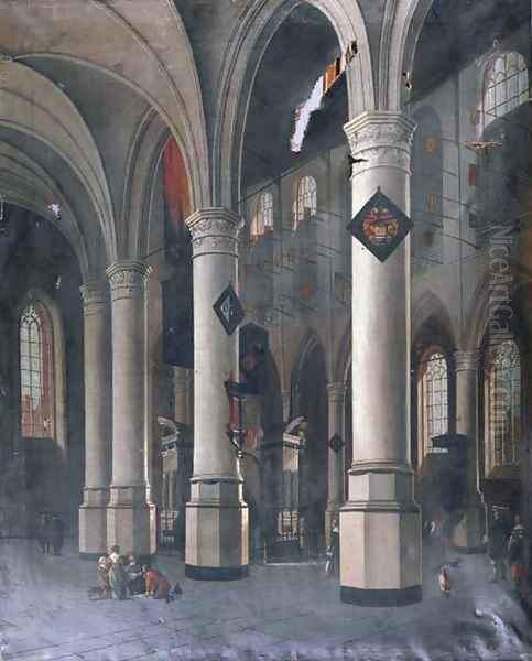 The interior of the New Church in Delft with the Tomb of William the Silent - view 1