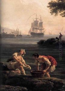 A Seashore (detail) 1776 by Claude-joseph Vernet