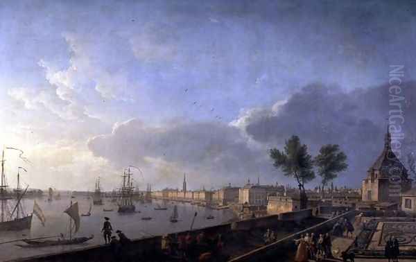 Second view of the port of Bordeaux taken from the Chateau Trompette, 1759 - view 1