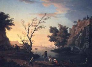 Seaport at Sunset, 1751 by Claude-joseph Vernet