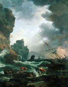 The Storm, 1777 by Claude-joseph Vernet