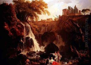 Falls of Tivoli by Claude-joseph Vernet